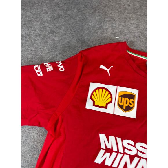 Puma Official Scuderia Ferrari Mission Winnow Racing Team T Shirt Mens XL Red - Picture 4 of 10